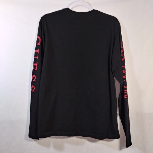 Guess Black Embroidered Westin Devil Long Sleeve Crew Neck Size M - Picture 8 of 8